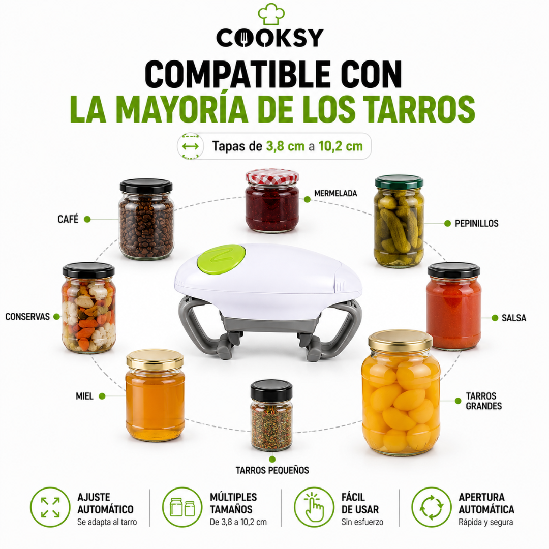 Cooksy Abrebotes Eléctrico