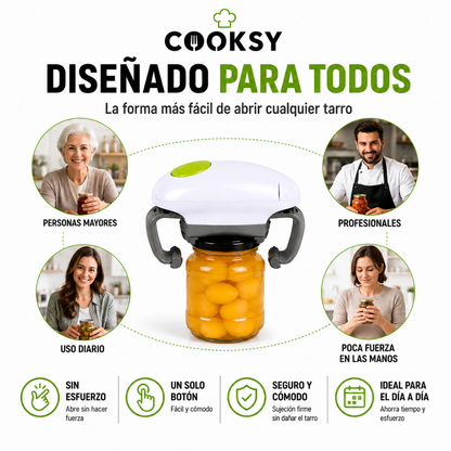 Cooksy Abrebotes Eléctrico
